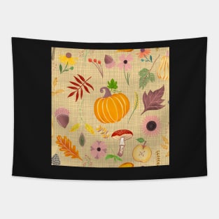 Pumpkin patch pattern Tapestry