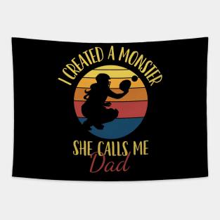 Softball Dad Father's Day Vintage Tapestry