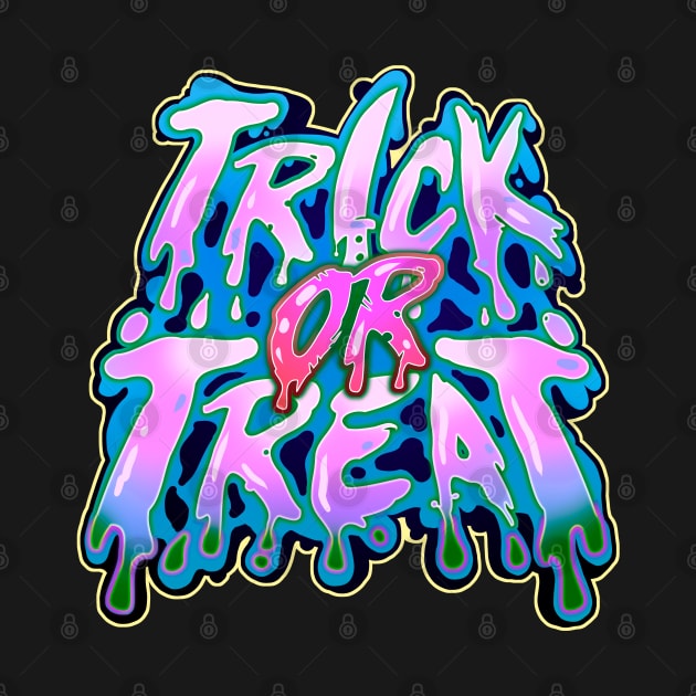 Trick or Treat blue - Halloween by Cocobot
