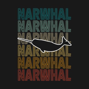 Retro Narwhal Lover T-Shirt