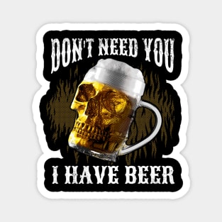 skeleton beer Magnet