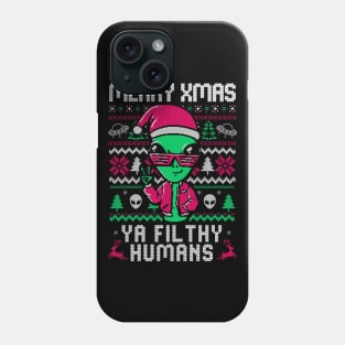 Alien Christmas - Funny Ugly Sweater Xmas Gift Phone Case