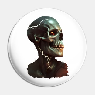 skull lightning skeleton glowing eyes Pin