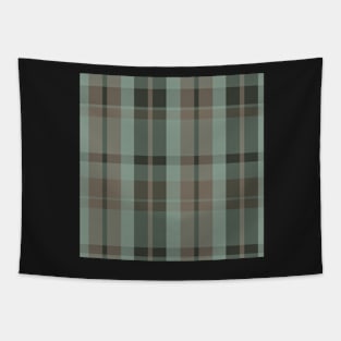 Dark Academia Aesthetic Aillith 2 Hand Drawn Textured Plaid Pattern Tapestry