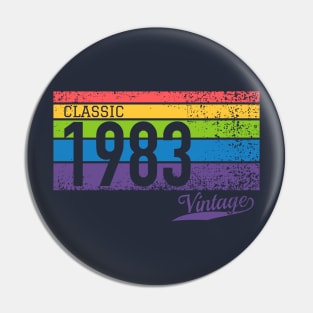 Classic 1983 Vintage - Perfect 40th Birthday Gift Pin