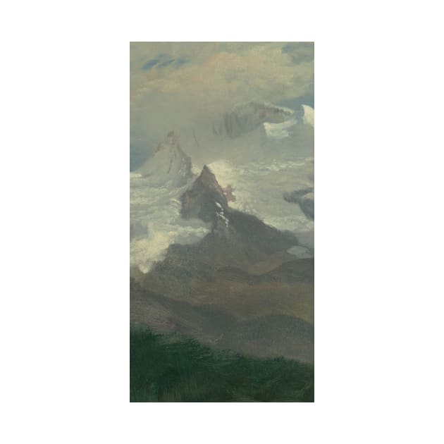 Cloud Study with Mountain Peaks by Albert Bierstadt by Classic Art Stall