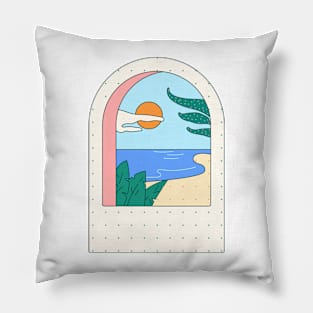 Window illustration Pillow