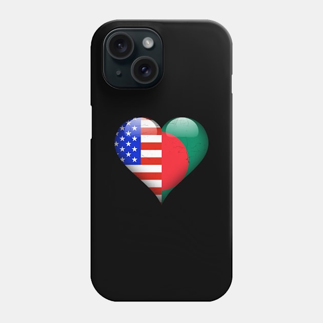 Half American Half Bengali - Gift for Bengali From Bangladesh Phone Case by Country Flags