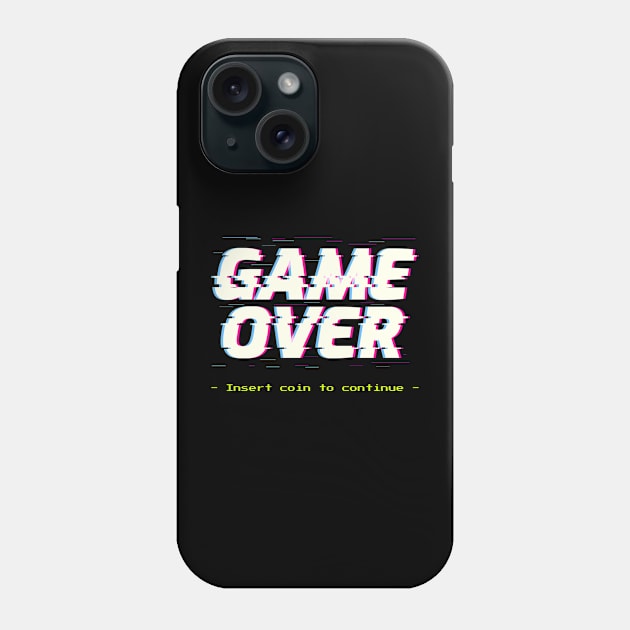 Game Over Insert coin to continue Phone Case by MythicArtology