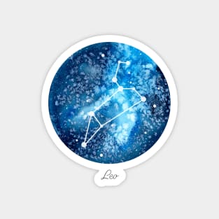 Leo Constellation | Star Sign | Watercolor Magnet