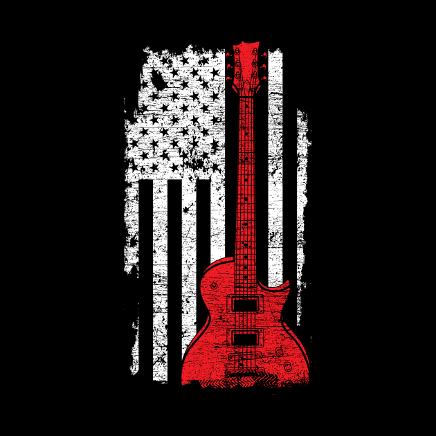 Guitarist US Flag Guitar - Guitar - Alfiler | TeePublic MX