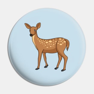 Cute spotted deer cartoon illustration Pin