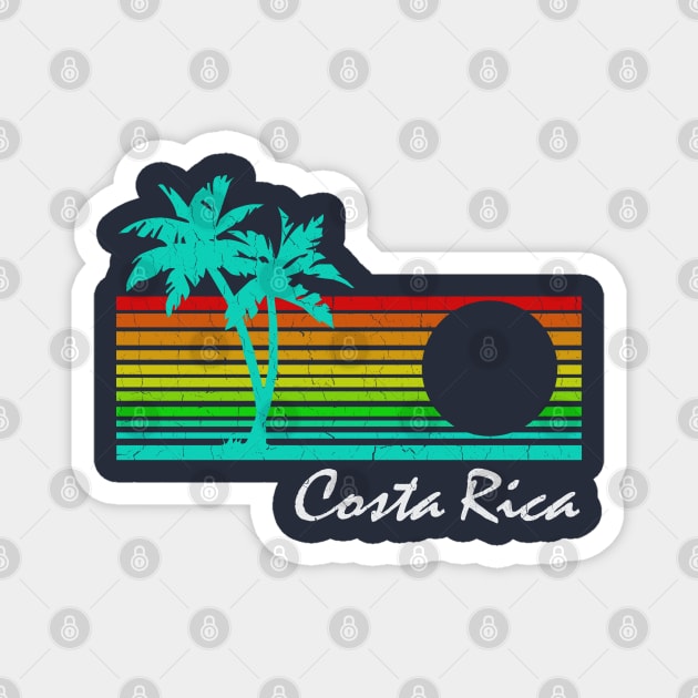 Costa Rica (vintage distressed design) Magnet by robotface