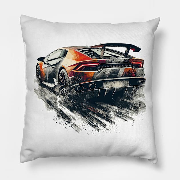 Lamborghini Huracan Pillow by Vehicles-Art