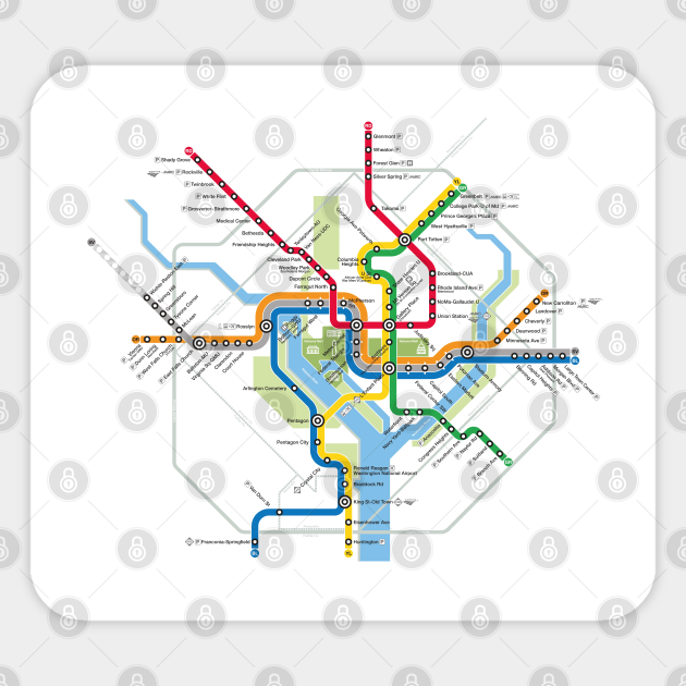 Washington Metropolitan Area Transit Authority Map  WMATA Map 