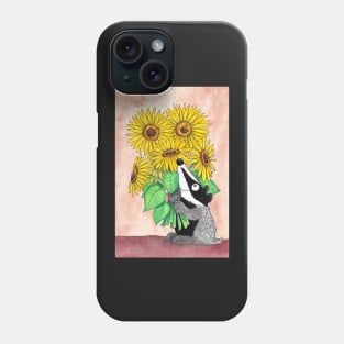 Sunflower Badger Phone Case