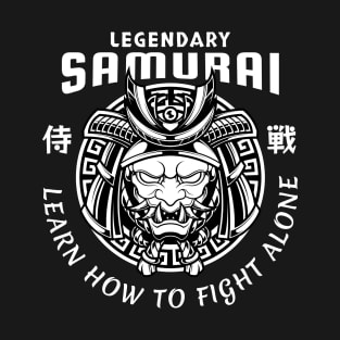 Samurai Oni Mask Illustration T-Shirt