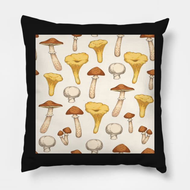 Edible Mushrooms Pillow by deepfuze