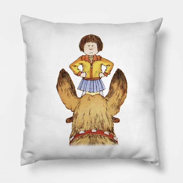 Ramona The Brave | Beverly Clearly Pillow by bubble_designer