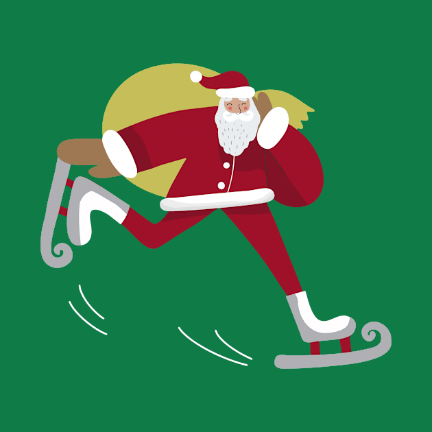 Sport Santa Scating by JunkyDotCom