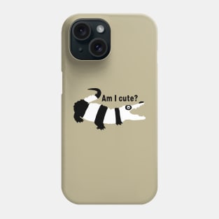 Funny crocodile with panda colors Phone Case