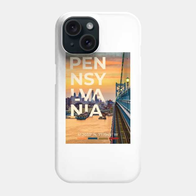 Pennsylvania Travel Poster Phone Case by mardavemardave