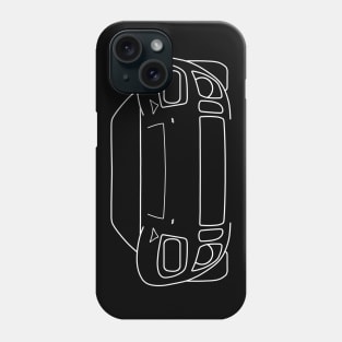 1960s Ford GT40 classic car white outline graphic Phone Case