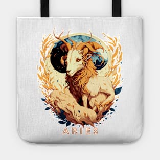 Zodiac sign Aries T-shirt Tote