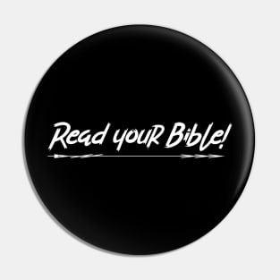 Read your bible design Christian design bold Pin