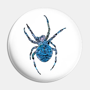 Blue Spider Fierce Orb-Weaver Pin