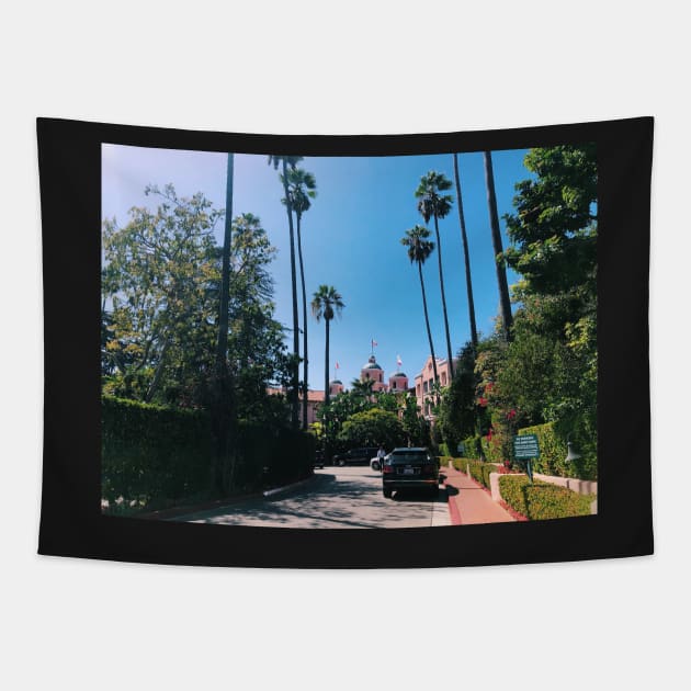 Beverly Hills, California - Sunny Day Street View Tapestry by offdutyplaces