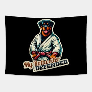 Karate Rottweiler Tapestry