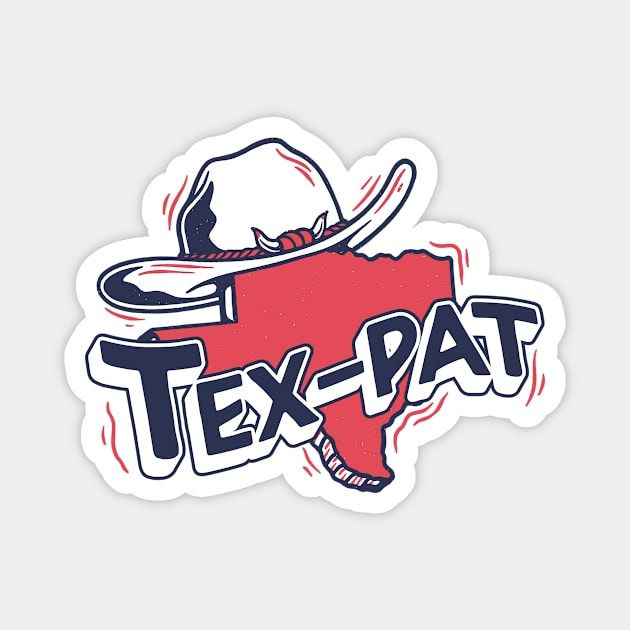 Retro Tex-Pat // Proud Texan // Texas Born & Raised Magnet by Now Boarding
