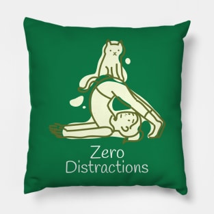 Cat and Yoga Zero Distractions Pillow