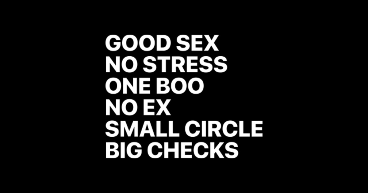 Good Sex No Stress One Boo No Ex Small Circle Big Checks Good Sex No Stress Sticker 7026