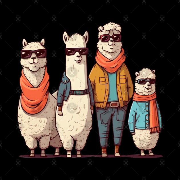 Alpaca Family Road Trip by origato