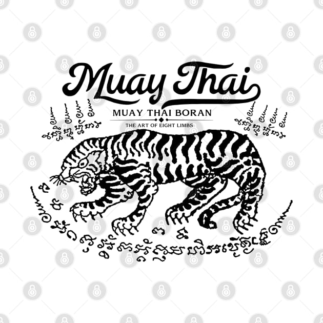 Muay Thai Tattoo Tiger by KewaleeTee