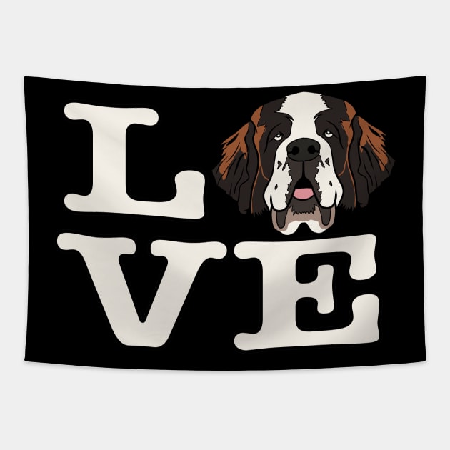 Love Saint Bernard Tapestry by nickbeta