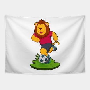 Lion Soccer player Soccer Tapestry