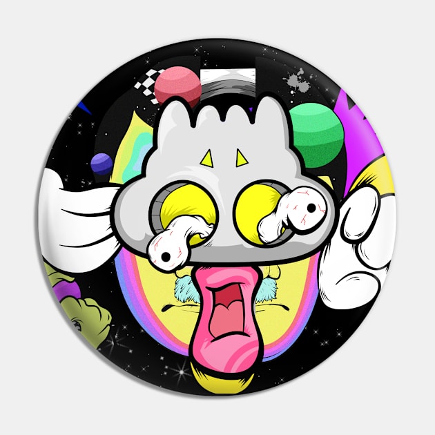 Trippy Slluks fatty boy character is spacing out illustration Pin by slluks_shop