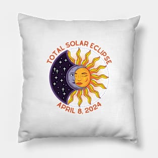 Total Solar Eclipse April 8, 2024 Celestial Sun Moon Pillow