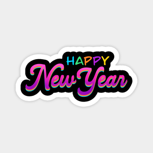 HAPPY NEW YEAR TYPOGRAPHY Magnet