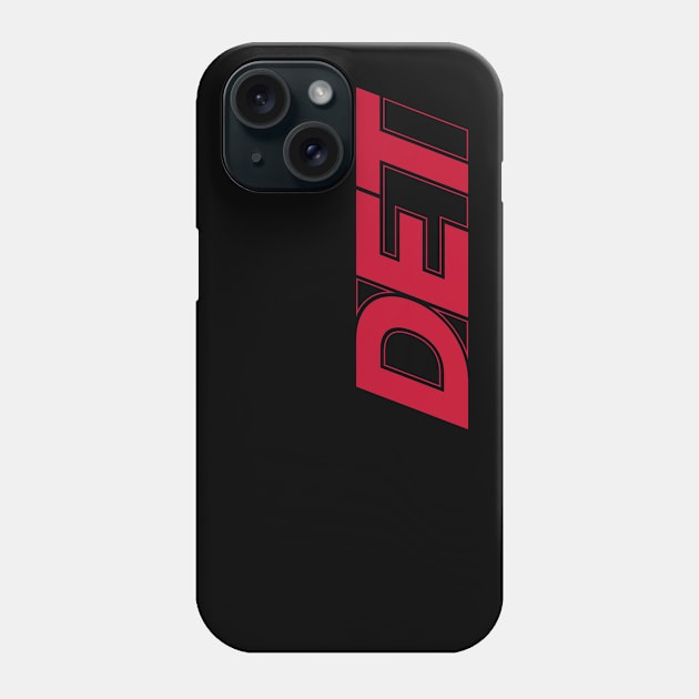 DET Detroit Red Phone Case by Blasé Splee Design : Detroit