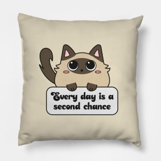 Every day is a second chance Pillow