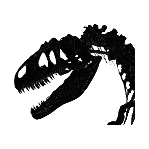 T-Rex Skeleton Black by RFMDesigns