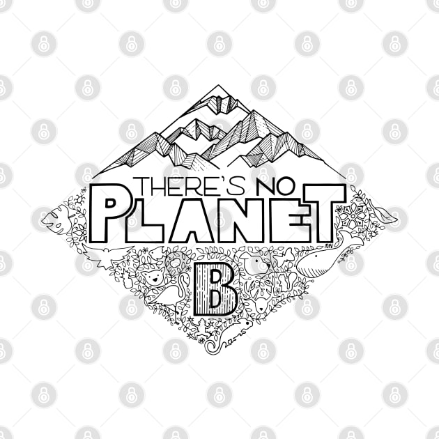 There's no planet B - black version by Andreaigv