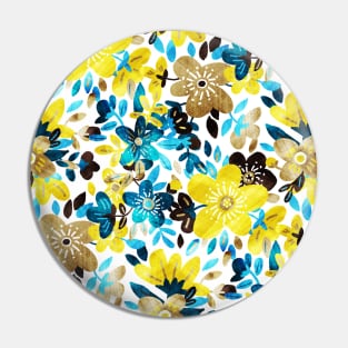 Happy Yellow Flower Collage Pin