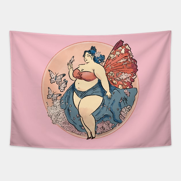 Powerful and Divine Fairy (no background or text option) Tapestry by The Mindful Maestra