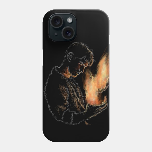 Burning Phone Case by Hamza_Atelier