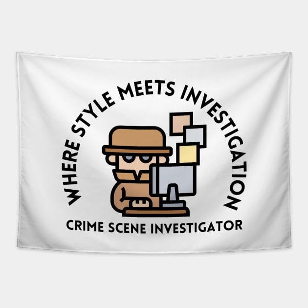 Crime Scene Investigator Tapestry by Haministic Harmony